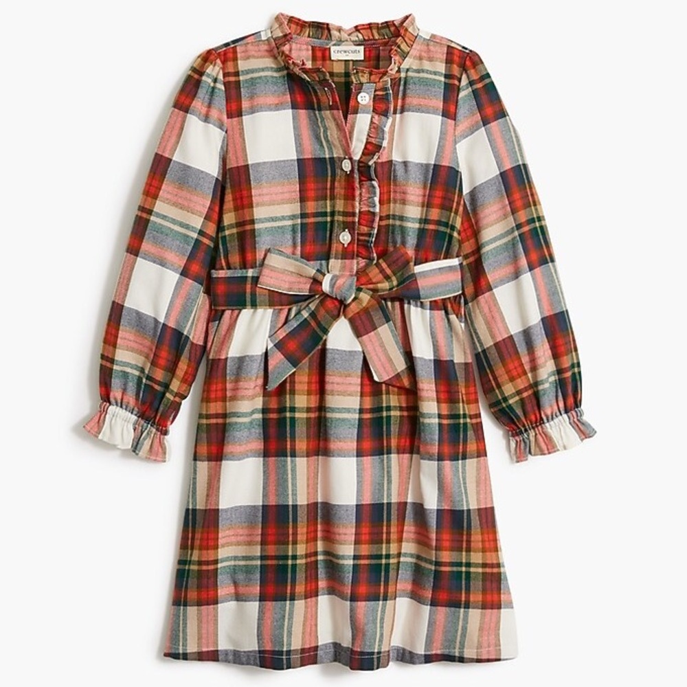4T Crewcuts jcrew Multicolor Plaid dress
